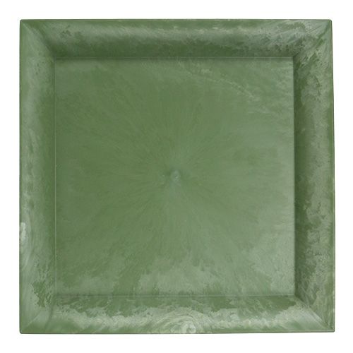 Floristik24 Plastplade grøn firkant 19,5 cm x 19,5 cm