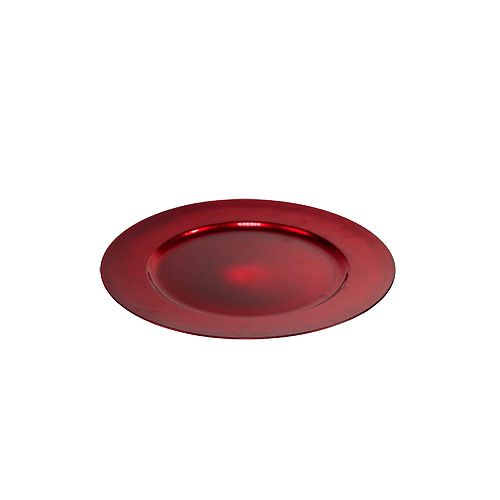 Floristik24 Plastplade rød Ø17cm 10 stk