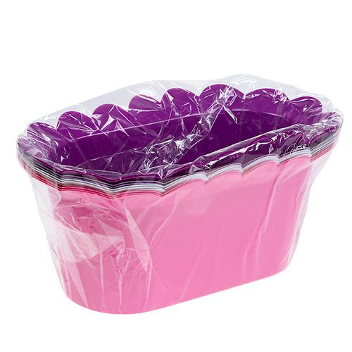 Floristik24 Plast potteblomst oval røv. 21cm x 11cm x 9,5cm 10 stk