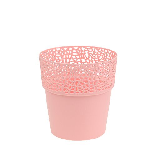 Floristik24 Plastgryde pink Ø11,5cm H12,5cm 1 stk