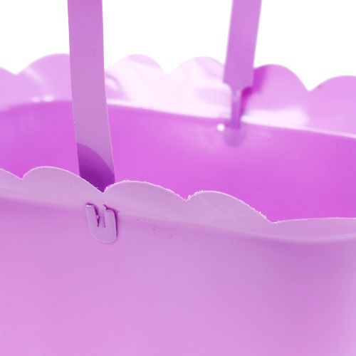 Floristik24 Plastgryde oval med håndtag flerfarvet 21,5cm x 11cm 10stk