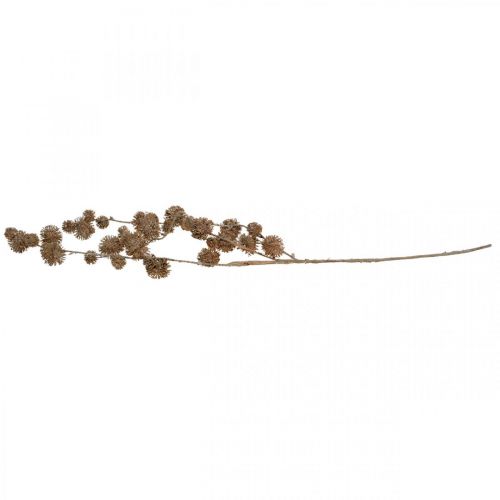 Artikel Dekorativt gren platantræ med frugter Efterårsdekoration Kunstigt platantræ Brun L82cm Ø2-4cm