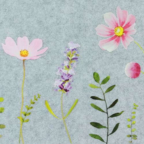 Artikel Dækkeserviet bordmåtte filt blomster 45x4,5x35cm 4stk