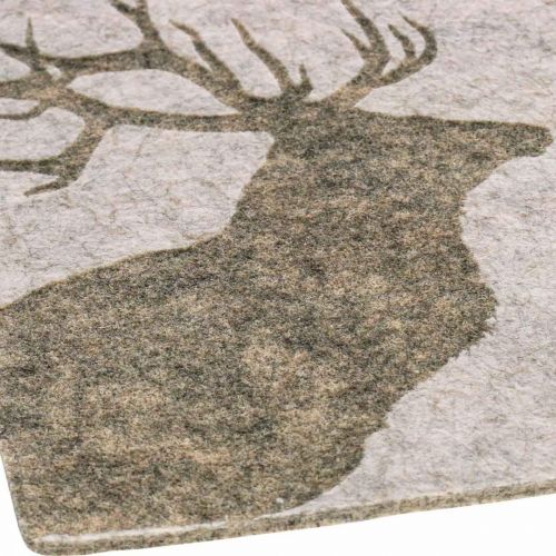 Floristik24 Dækkeserviet julebordsdekoration brun filt 45×35cm 4stk