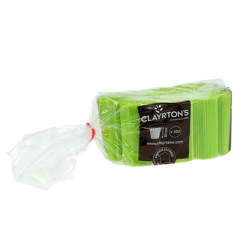 Floristik24 Plisserede manchetter lysegrønne 8,5 cm 100p