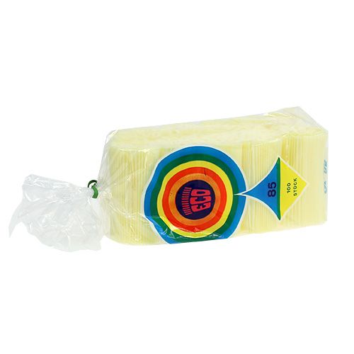 Floristik24 Plisserede manchetter lysegul 8,5 cm 100p.