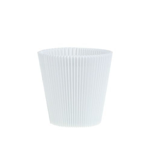 Floristik24 Plisserede manchetter hvide 8,5cm 100 stk