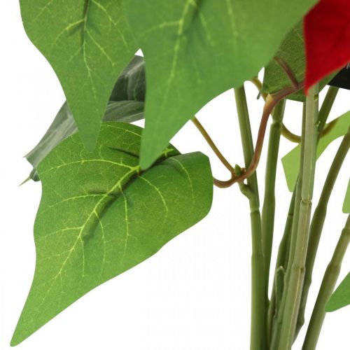 Floristik24 Kunstig Julestjerne Rød Kunstige blomster i potte H53cm