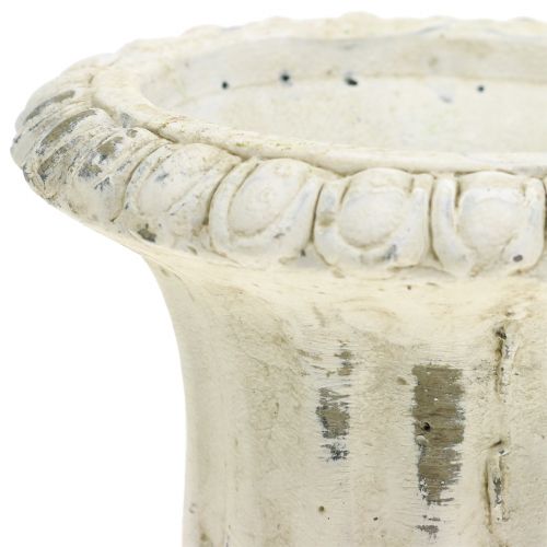 Floristik24 Cup Antique Stone Casting Cream Ø9cm H12cm 2pcs