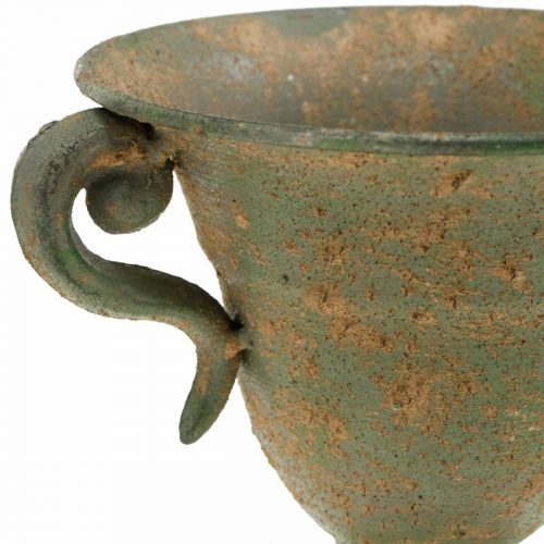 Floristik24 Metal amfora, plantekop, kop med hanke Ø12,5cm H15cm