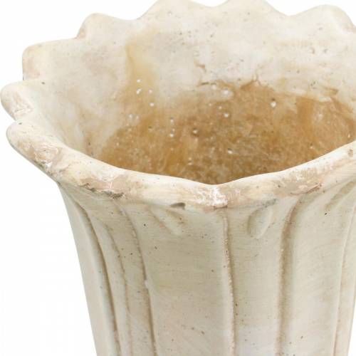 Floristik24 Plantekasse, kop tulipan, dekorativ bæger, amfora til plantning Ø14,5 cm H25,5 cm