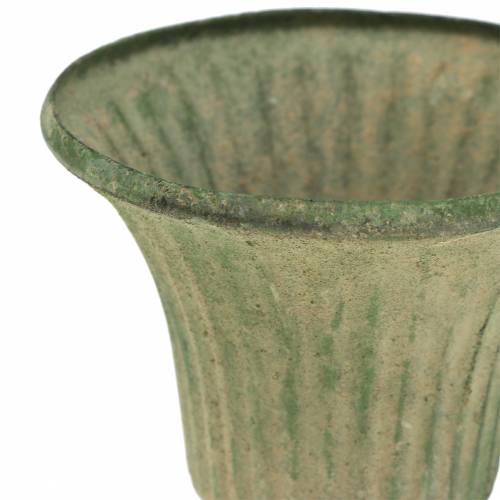 Floristik24 Cup Chalice Antique Green Ø9cm H10cm