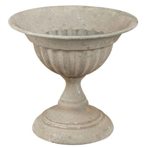Artikel Kopskål med uædle metal vintage grå Ø16cm H14,5cm