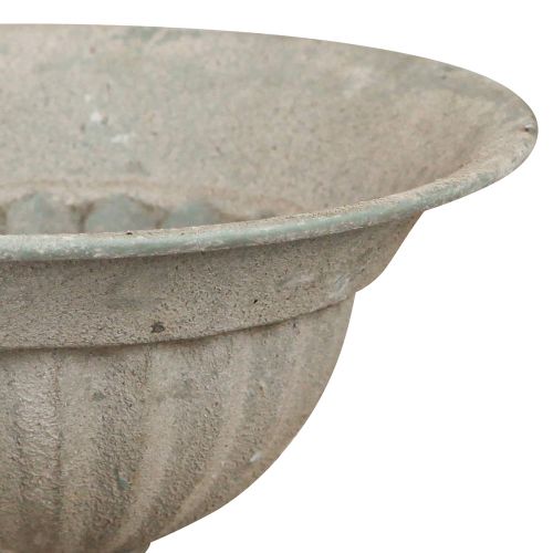 Artikel Kopskål med uædle metal vintage grå Ø16cm H14,5cm