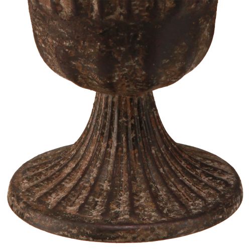 Artikel Kop vase dekorativ kop metal brun antik Ø14cm H12cm