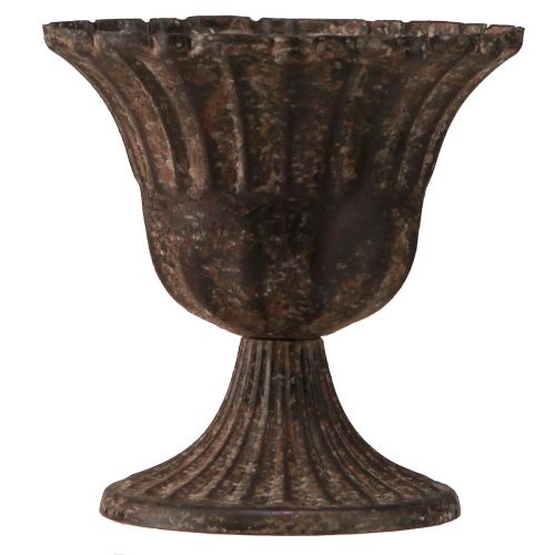 Artikel Kop vase dekorativ kop metal brun antik Ø14cm H12cm