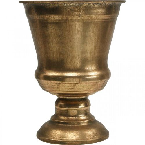 Artikel Pokalvase guldlook bæger antik dekoration metal Ø14cm H18,5cm