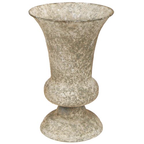 Floristik24 Kop Vase Metal Antik Dekorativ Vase Base Ø16,5cm H24cm