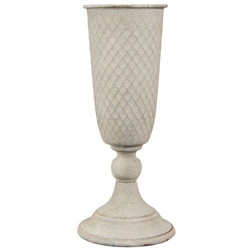 Artikel Kop vase lavet af metal bæger vintage i grå Ø10cm H24cm