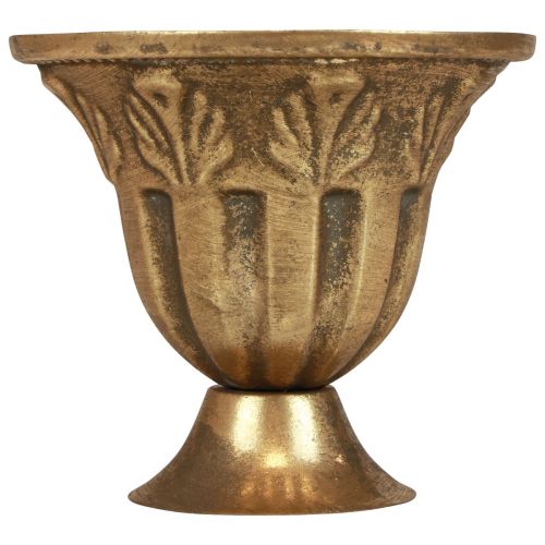 Floristik24 Kop vase dekoration kop metal guld antik look Ø13cm H11,5cm