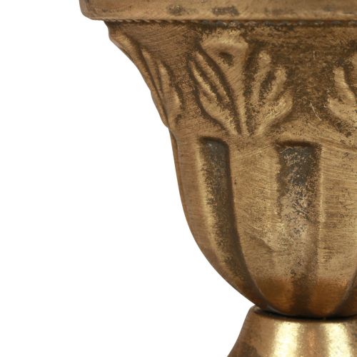 Floristik24 Kop vase dekoration kop metal guld antik look Ø13cm H11,5cm