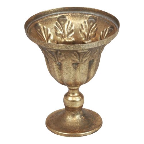 Kop vase dekoration kop metal bæger guld antik Ø13cm H15,5cm