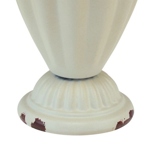 Artikel Kop vase metal dekorativ kop creme brun Ø9cm H13cm