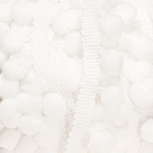 Artikel Pom Pom Bånd Hvidt Dekorationsbånd med Pomponer 20mm 15m