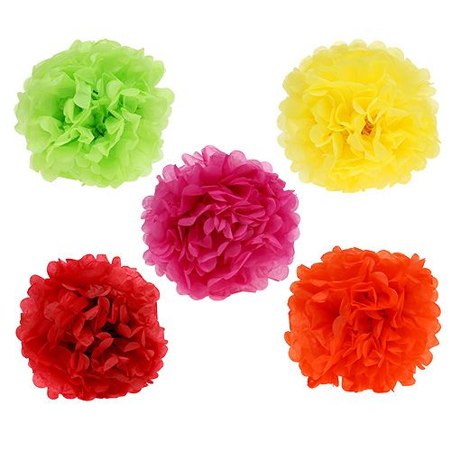 Floristik24 Pompom papir Ø30cm assorteret 5ST