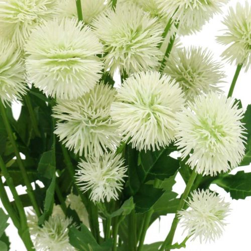 Floristik24 Kunstig gren pompon deco gren hvid 61cm 4 stk