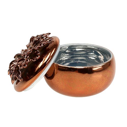Floristik24 Porcelænskasse kobber Ø7,5cm H6cm