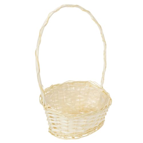 Gavekurv 27 cm x 18 cm H43 cm lys købe | Floristik24.dk