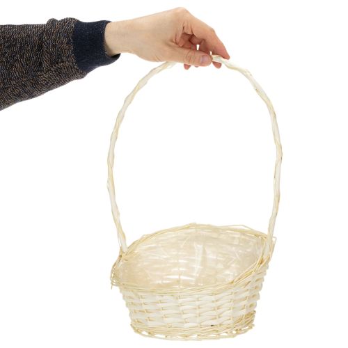 Gavekurv 27 cm x 18 cm H43 cm lys | Floristik24.dk