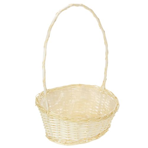 Gavekurv ca. 38 cm x 27 cm, lys farvet købe | Floristik24.dk