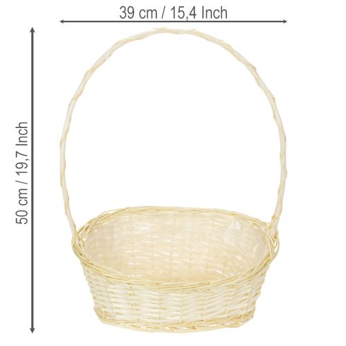 Gavekurv ca. 38 cm x 27 cm, lys farvet | Floristik24.dk