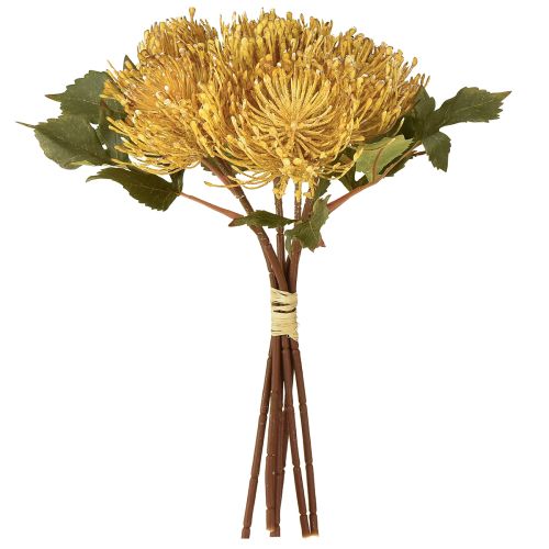 Artikel Protea kunstig Leucospermum nålepude gul 30 cm 6 stk