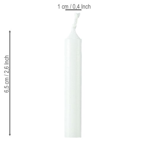 Artikel Dukkelys 10mm Wiedemann lys hvide 65/10 50 stk.