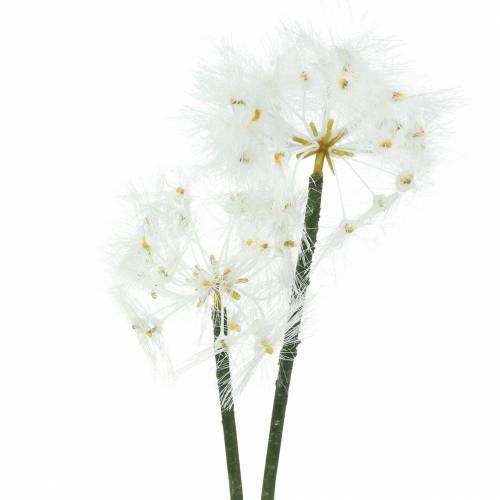 Kunstig eng blomst kæmpe blowball hvid 57cm