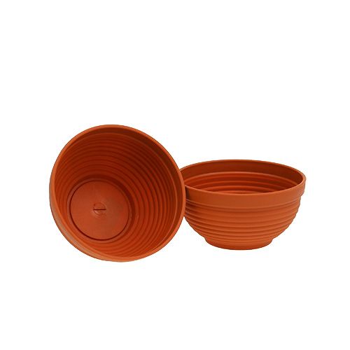Floristik24 R-skål plast terrakotta Ø15cm, 10 stk.