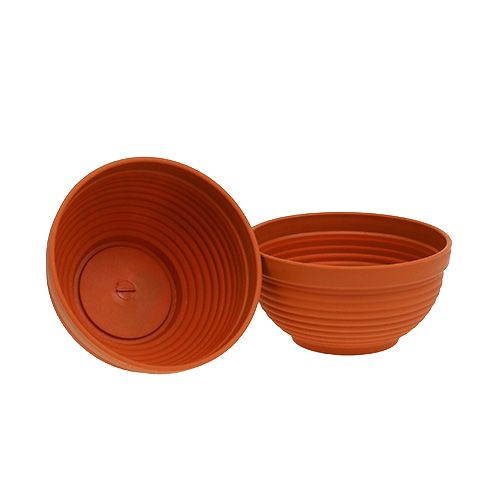 Floristik24 R-skål plast terracotta Ø19cm, 10 stk