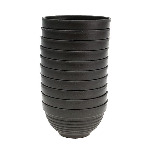 Artikel R-skål plast antracit Ø13cm, 10 stk.