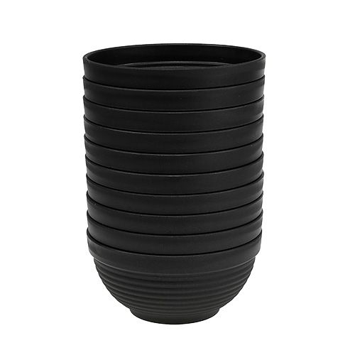 Artikel R-skål plast antracit Ø17cm, 10 stk.