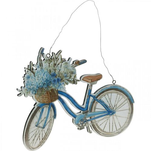 Artikel Deco skilt træ cykel sommer deco skilt til at hænge blå, hvid 31 × 25cm