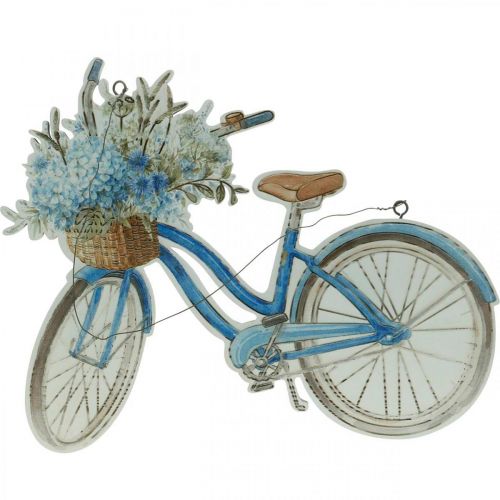 Artikel Deco skilt træ cykel sommer deco skilt til at hænge blå, hvid 31 × 25cm
