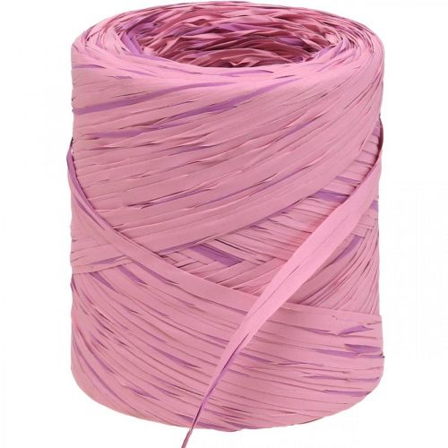 Artikel Raffia flerfarvet gavebånd pink-pink, blomsterhandlerartikler, dekorativt bånd L200m