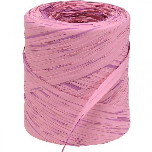 Floristik24 Raffia multifarvet gavebånd pink-pink, blomsterhandlerartikler, dekorativt bånd L200m