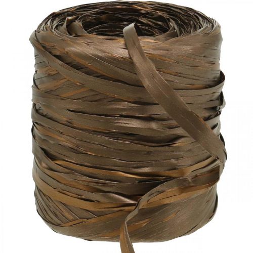 Artikel Raffia bånd brunt tofarvet gavebånd dekorativt bånd 200m