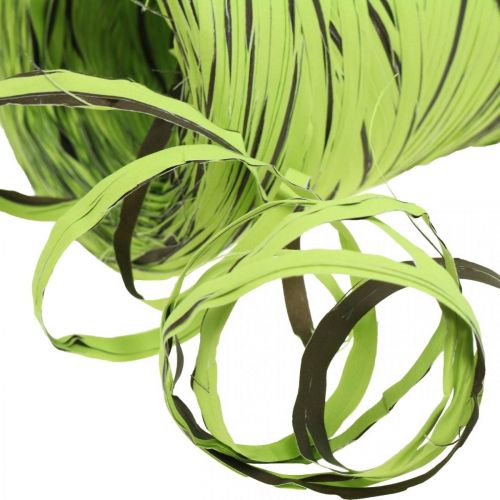 Artikel Raffia bånd grøn, brun, poly raffia 200m