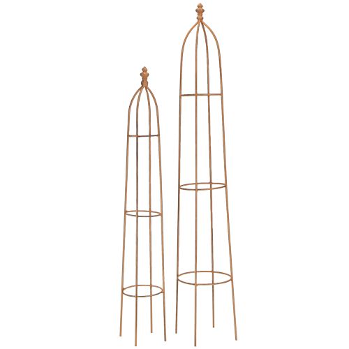 Floristik24 Trellis Metal Rust Look Obelisk 69/86 cm Sæt med 2
