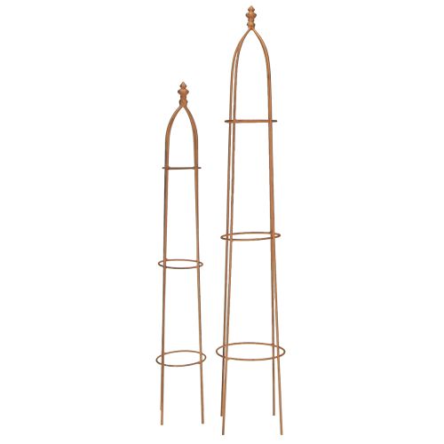 Floristik24 Trellis Metal Rust Look Obelisk 69/86 cm Sæt med 2
